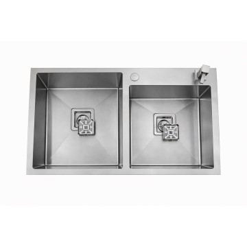 Cuba Gourmet Dupla Quadrada 78x43cm em aço inox - Construinox